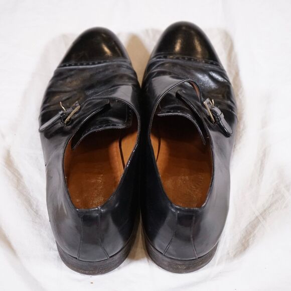 Salvatore Ferragamo Black Leather Monkstrap Made in Italy Men’s US 12 Read main image 9